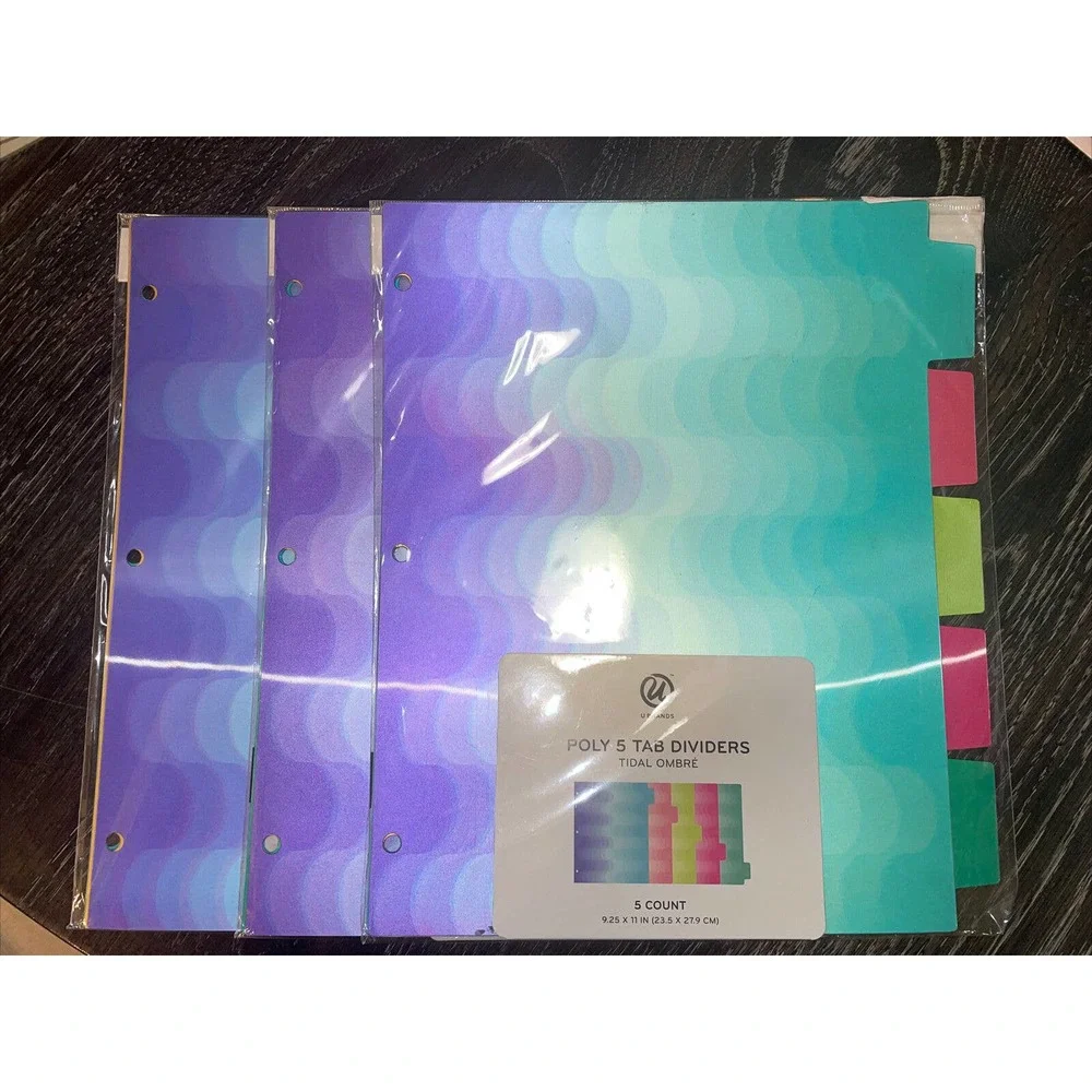 Poly Tab Tidal Ombre Dividers 15ct (3×5ct)